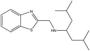 (1,3-benzothiazol-2-ylmethyl)(2,6-dimethylheptan-4-yl)amine 结构式