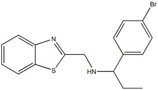 (1,3-benzothiazol-2-ylmethyl)[1-(4-bromophenyl)propyl]amine 结构式