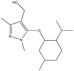 (1,3-dimethyl-5-{[5-methyl-2-(propan-2-yl)cyclohexyl]oxy}-1H-pyrazol-4-yl)methanol 结构式