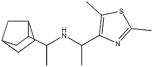 (1-{bicyclo[2.2.1]heptan-2-yl}ethyl)[1-(2,5-dimethyl-1,3-thiazol-4-yl)ethyl]amine 结构式