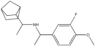 (1-{bicyclo[2.2.1]heptan-2-yl}ethyl)[1-(3-fluoro-4-methoxyphenyl)ethyl]amine 结构式