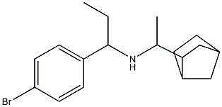 (1-{bicyclo[2.2.1]heptan-2-yl}ethyl)[1-(4-bromophenyl)propyl]amine 结构式