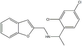 (1-benzofuran-2-ylmethyl)[1-(2,4-dichlorophenyl)ethyl]amine 结构式