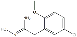 (1Z)-2-(5-chloro-2-methoxyphenyl)-N'-hydroxyethanimidamide 结构式