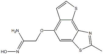(1Z)-N'-hydroxy-2-[(2-methylthieno[2,3-e][1,3]benzothiazol-5-yl)oxy]ethanimidamide 结构式