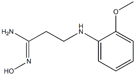(1Z)-N'-hydroxy-3-[(2-methoxyphenyl)amino]propanimidamide 结构式