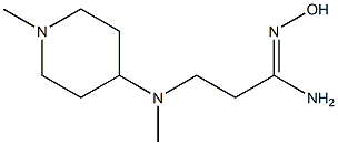 (1Z)-N'-hydroxy-3-[methyl(1-methylpiperidin-4-yl)amino]propanimidamide 结构式