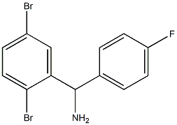 (2,5-dibromophenyl)(4-fluorophenyl)methanamine 结构式