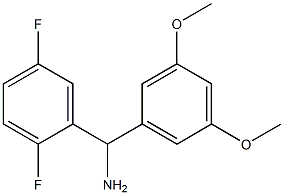 (2,5-difluorophenyl)(3,5-dimethoxyphenyl)methanamine 结构式