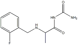 (2-{[(2-fluorophenyl)methyl]amino}propanoyl)urea 结构式