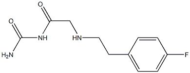 (2-{[2-(4-fluorophenyl)ethyl]amino}acetyl)urea 结构式