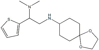 (2-{1,4-dioxaspiro[4.5]decan-8-ylamino}-1-(thiophen-2-yl)ethyl)dimethylamine 结构式