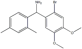 (2-bromo-4,5-dimethoxyphenyl)(2,4-dimethylphenyl)methanamine 结构式