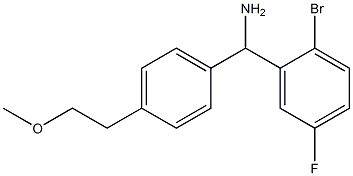 (2-bromo-5-fluorophenyl)[4-(2-methoxyethyl)phenyl]methanamine 结构式