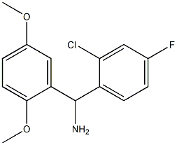 (2-chloro-4-fluorophenyl)(2,5-dimethoxyphenyl)methanamine 结构式