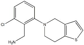 (2-chloro-6-{4H,5H,6H,7H-thieno[3,2-c]pyridin-5-yl}phenyl)methanamine 结构式