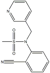 (2-cyanophenyl)-N-(pyridin-3-ylmethyl)methanesulfonamide 结构式