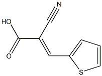 (2E)-2-cyano-3-thien-2-ylacrylic acid 结构式