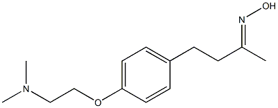 (2E)-4-{4-[2-(dimethylamino)ethoxy]phenyl}butan-2-one oxime 结构式