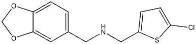(2H-1,3-benzodioxol-5-ylmethyl)[(5-chlorothiophen-2-yl)methyl]amine 结构式