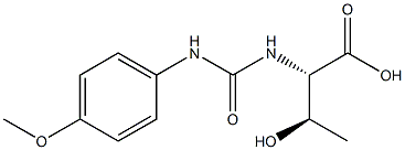 (2S,3R)-3-hydroxy-2-({[(4-methoxyphenyl)amino]carbonyl}amino)butanoic acid 结构式