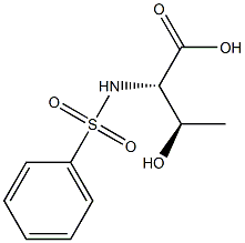 (2S,3R)-3-hydroxy-2-[(phenylsulfonyl)amino]butanoic acid 结构式