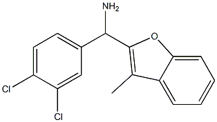 (3,4-dichlorophenyl)(3-methyl-1-benzofuran-2-yl)methanamine 结构式