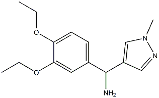 (3,4-diethoxyphenyl)(1-methyl-1H-pyrazol-4-yl)methanamine 结构式