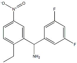 (3,5-difluorophenyl)(2-ethyl-5-nitrophenyl)methanamine 结构式