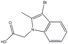 (3-bromo-2-methyl-1H-indol-1-yl)acetic acid 结构式