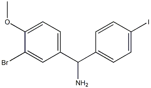 (3-bromo-4-methoxyphenyl)(4-iodophenyl)methanamine 结构式