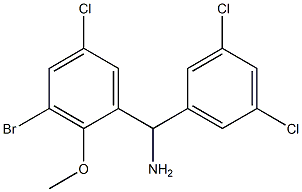 (3-bromo-5-chloro-2-methoxyphenyl)(3,5-dichlorophenyl)methanamine 结构式
