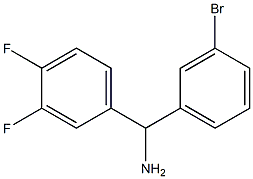 (3-bromophenyl)(3,4-difluorophenyl)methanamine 结构式