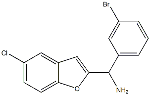 (3-bromophenyl)(5-chloro-1-benzofuran-2-yl)methanamine 结构式