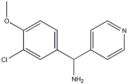 (3-chloro-4-methoxyphenyl)(pyridin-4-yl)methanamine 结构式