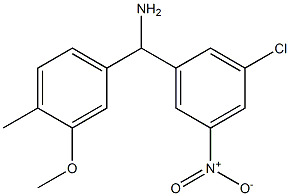 (3-chloro-5-nitrophenyl)(3-methoxy-4-methylphenyl)methanamine 结构式