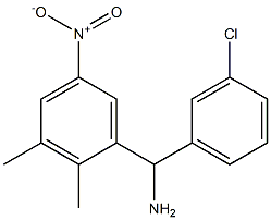 (3-chlorophenyl)(2,3-dimethyl-5-nitrophenyl)methanamine 结构式