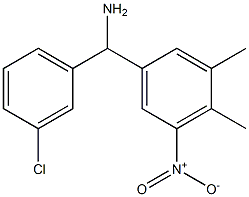 (3-chlorophenyl)(3,4-dimethyl-5-nitrophenyl)methanamine 结构式