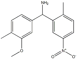 (3-methoxy-4-methylphenyl)(2-methyl-5-nitrophenyl)methanamine 结构式