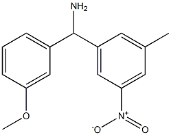 (3-methoxyphenyl)(3-methyl-5-nitrophenyl)methanamine 结构式