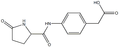 (4-{[(5-oxopyrrolidin-2-yl)carbonyl]amino}phenyl)acetic acid 结构式