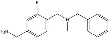 (4-{[benzyl(methyl)amino]methyl}-3-fluorophenyl)methanamine 结构式