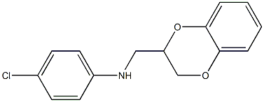 (4-chlorophenyl)(2,3-dihydro-1,4-benzodioxin-2-yl)methylamine 结构式