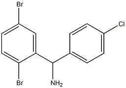 (4-chlorophenyl)(2,5-dibromophenyl)methanamine 结构式