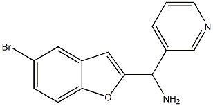 (5-bromo-1-benzofuran-2-yl)(pyridin-3-yl)methanamine 结构式