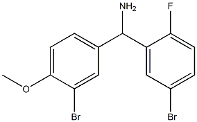 (5-bromo-2-fluorophenyl)(3-bromo-4-methoxyphenyl)methanamine 结构式