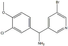 (5-bromopyridin-3-yl)(3-chloro-4-methoxyphenyl)methanamine 结构式