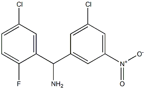 (5-chloro-2-fluorophenyl)(3-chloro-5-nitrophenyl)methanamine 结构式