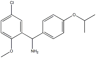 (5-chloro-2-methoxyphenyl)[4-(propan-2-yloxy)phenyl]methanamine 结构式