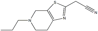 (5-propyl-4,5,6,7-tetrahydro[1,3]thiazolo[5,4-c]pyridin-2-yl)acetonitrile 结构式